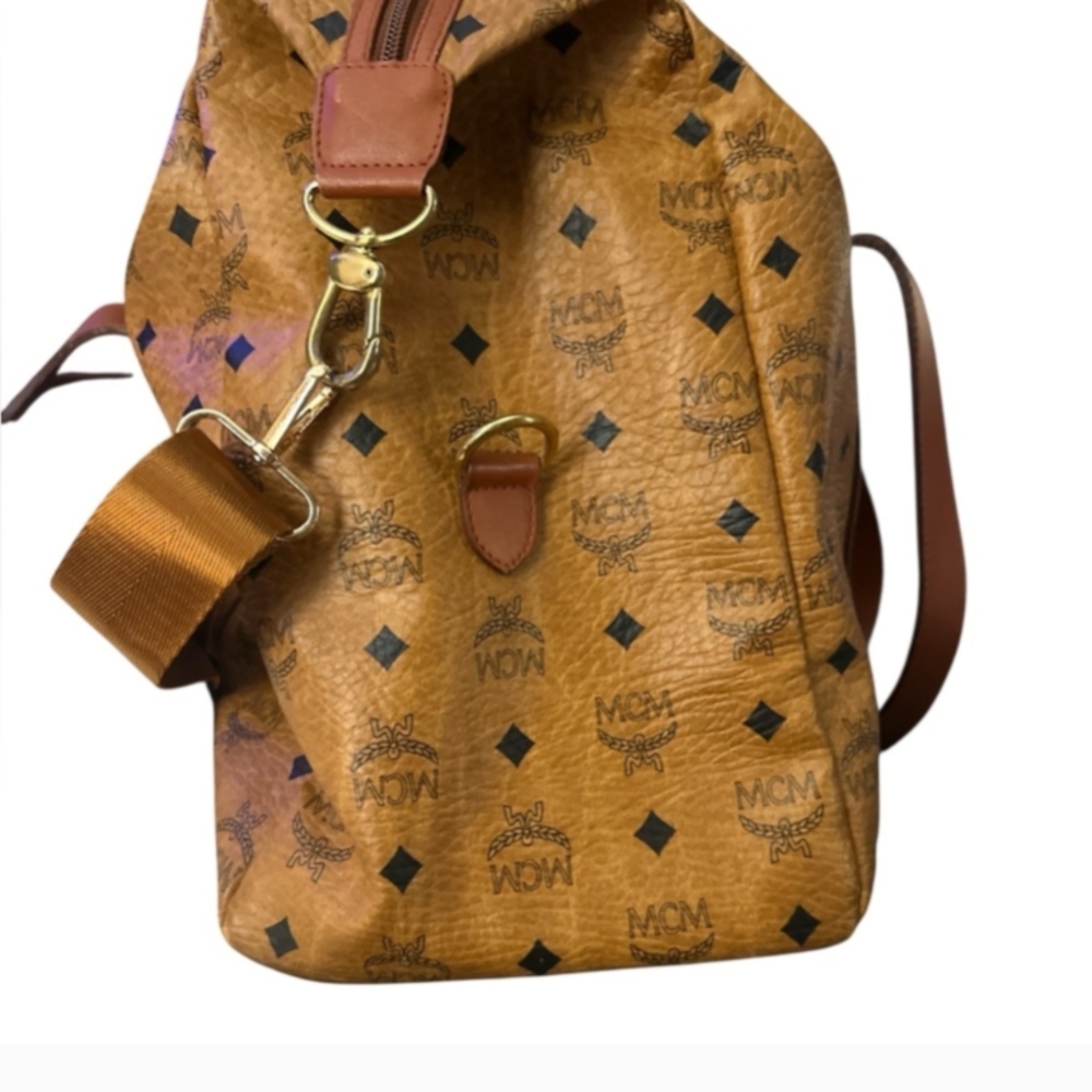 Authentic MCM Brown Leather Bag Golf Collection - Picture 2 of 12